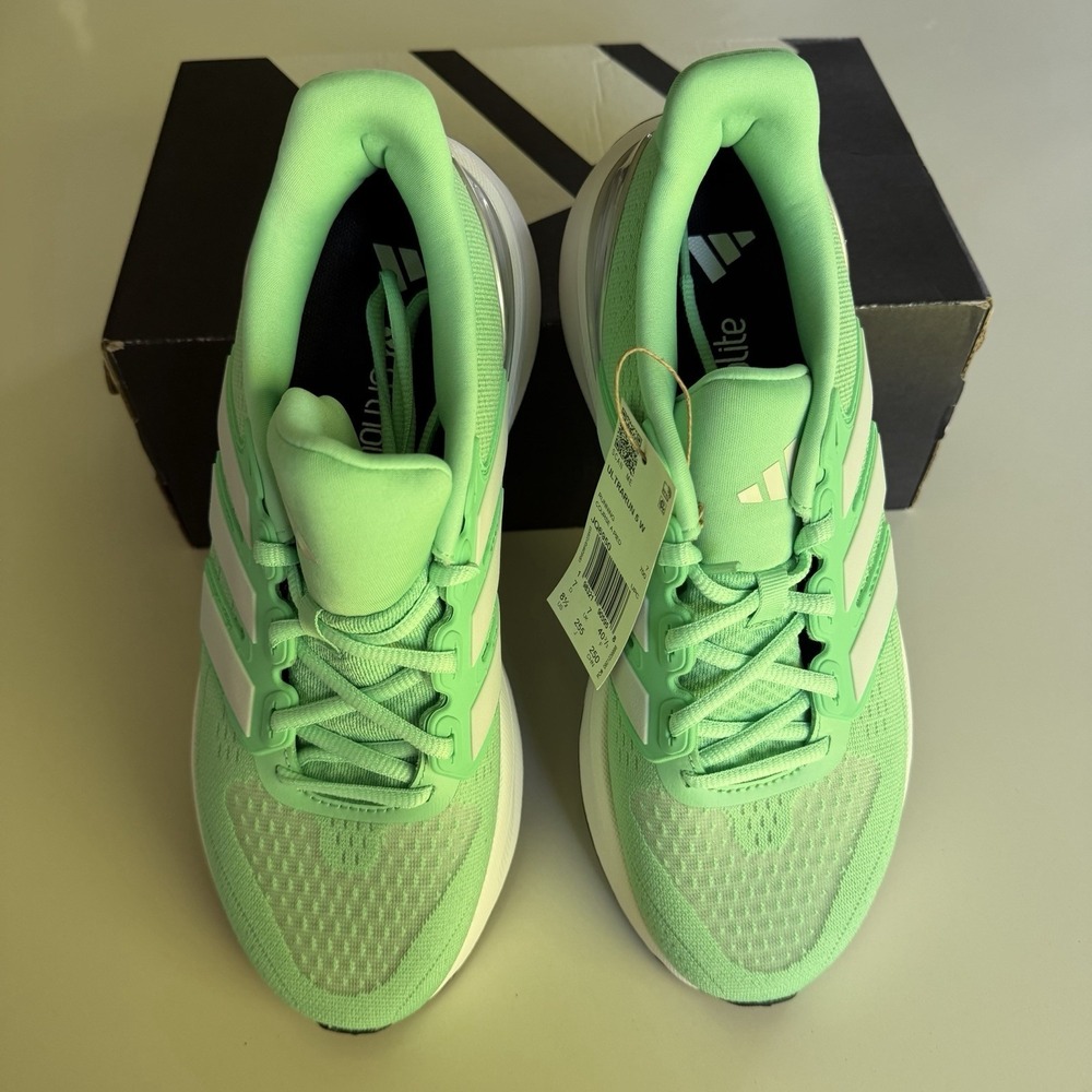 adidas Ultrarun 5 W Green Glow Men's Size 8.5 Dash Grey Core Black - Picture 4 of 13